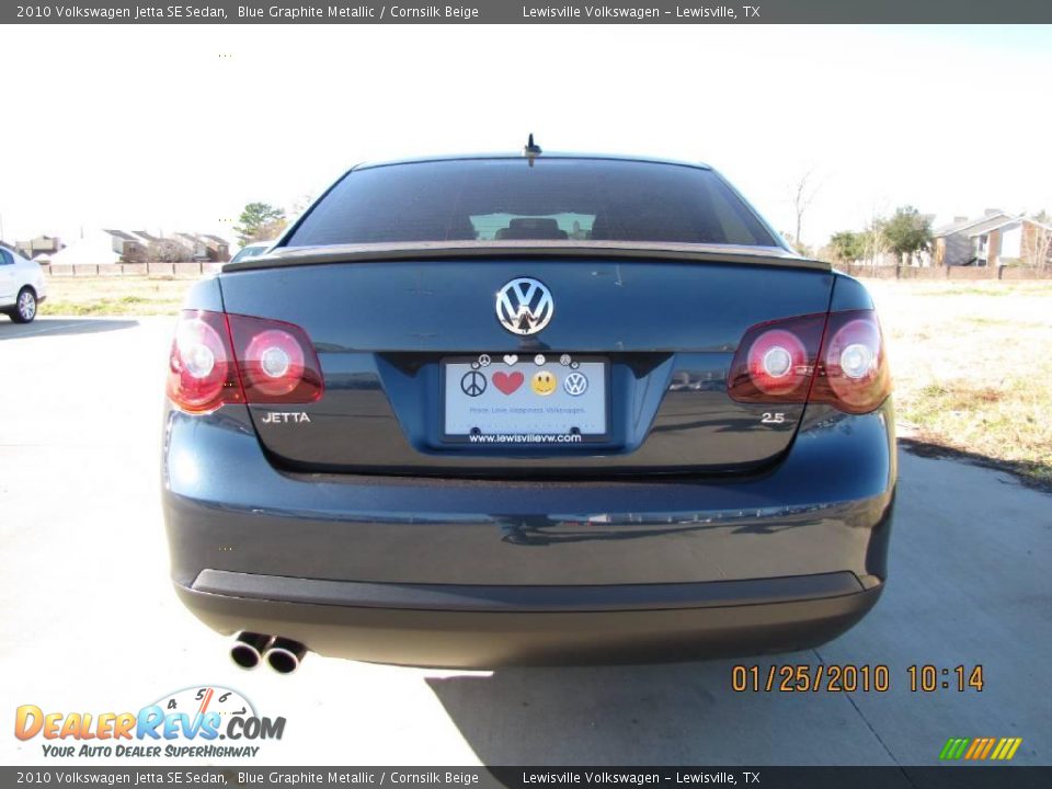 2010 Volkswagen Jetta SE Sedan Blue Graphite Metallic / Cornsilk Beige Photo #2