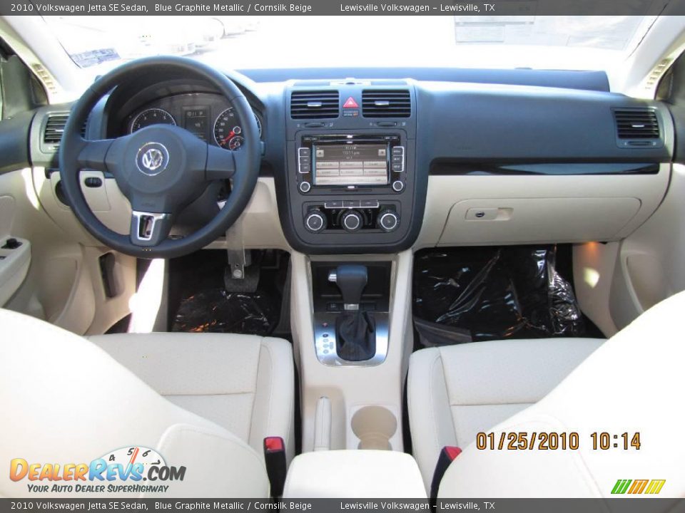 2010 Volkswagen Jetta SE Sedan Blue Graphite Metallic / Cornsilk Beige Photo #5