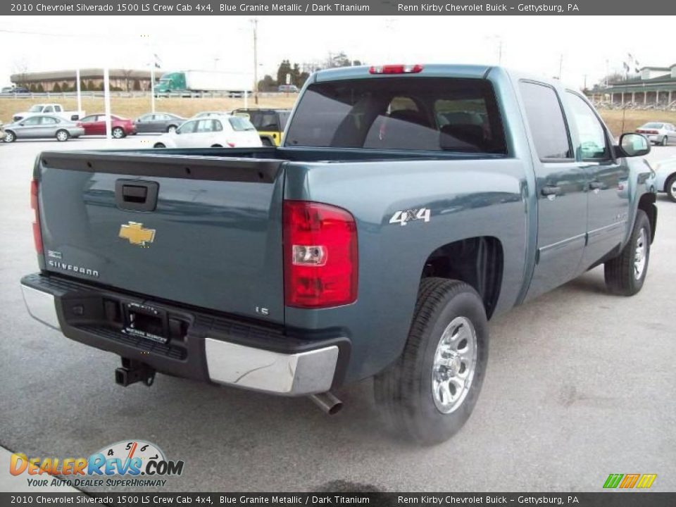 2010 Chevrolet Silverado 1500 LS Crew Cab 4x4 Blue Granite Metallic / Dark Titanium Photo #3