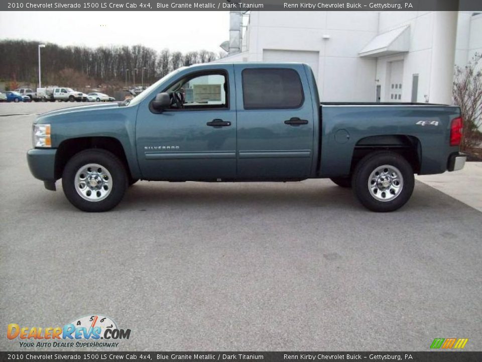 2010 Chevrolet Silverado 1500 LS Crew Cab 4x4 Blue Granite Metallic / Dark Titanium Photo #5