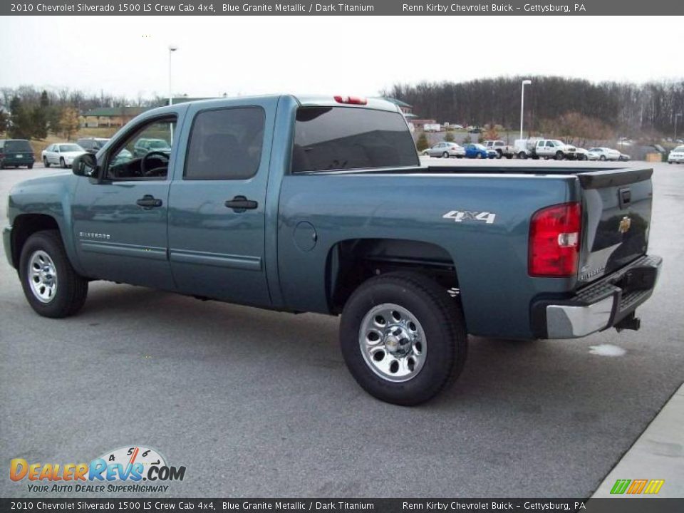 2010 Chevrolet Silverado 1500 LS Crew Cab 4x4 Blue Granite Metallic / Dark Titanium Photo #6