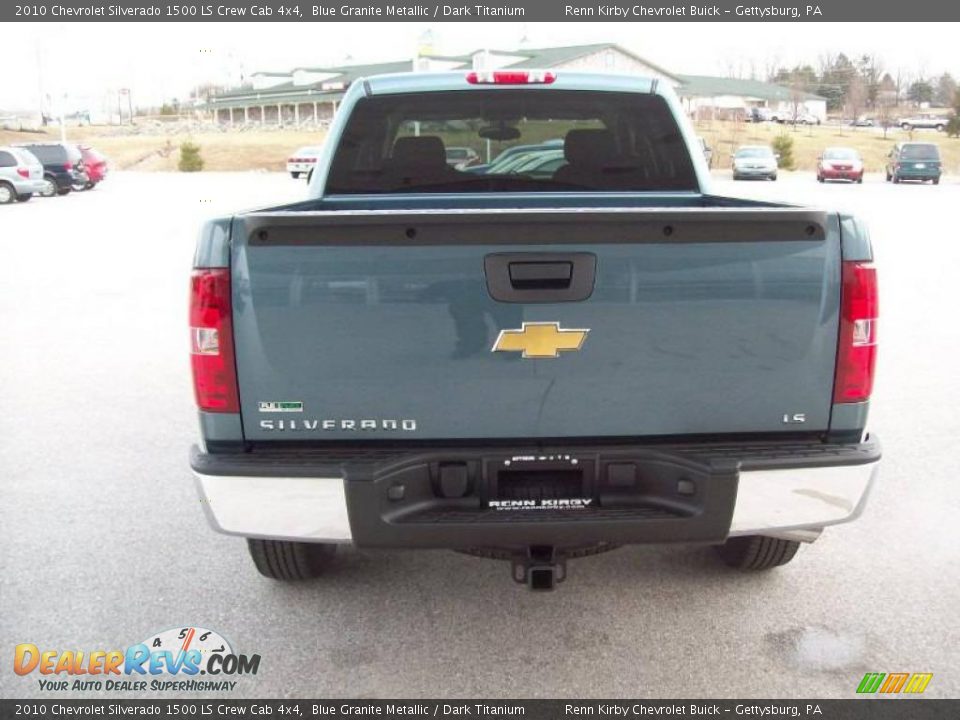2010 Chevrolet Silverado 1500 LS Crew Cab 4x4 Blue Granite Metallic / Dark Titanium Photo #7