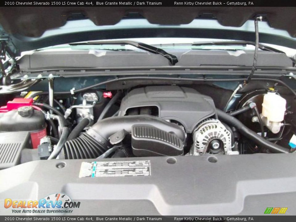 2010 Chevrolet Silverado 1500 LS Crew Cab 4x4 Blue Granite Metallic / Dark Titanium Photo #10