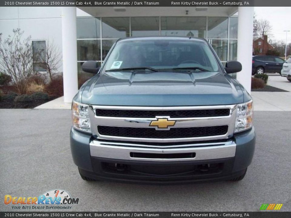 2010 Chevrolet Silverado 1500 LS Crew Cab 4x4 Blue Granite Metallic / Dark Titanium Photo #12