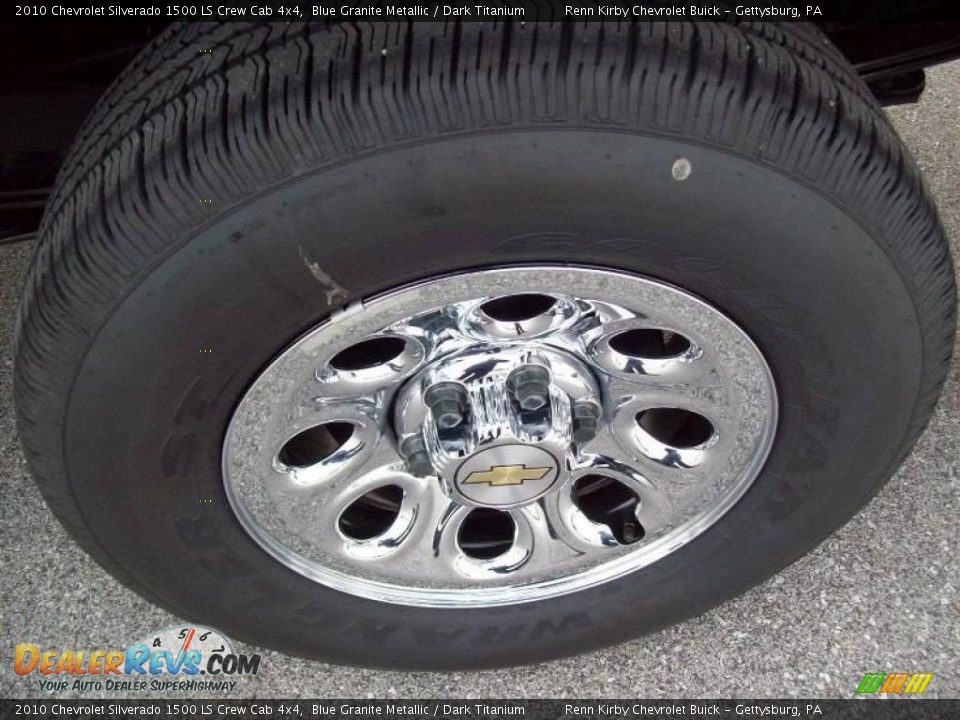 2010 Chevrolet Silverado 1500 LS Crew Cab 4x4 Blue Granite Metallic / Dark Titanium Photo #13