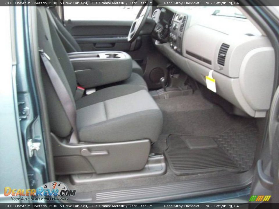 2010 Chevrolet Silverado 1500 LS Crew Cab 4x4 Blue Granite Metallic / Dark Titanium Photo #14