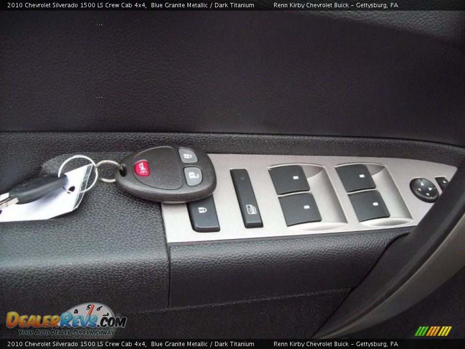 2010 Chevrolet Silverado 1500 LS Crew Cab 4x4 Blue Granite Metallic / Dark Titanium Photo #15