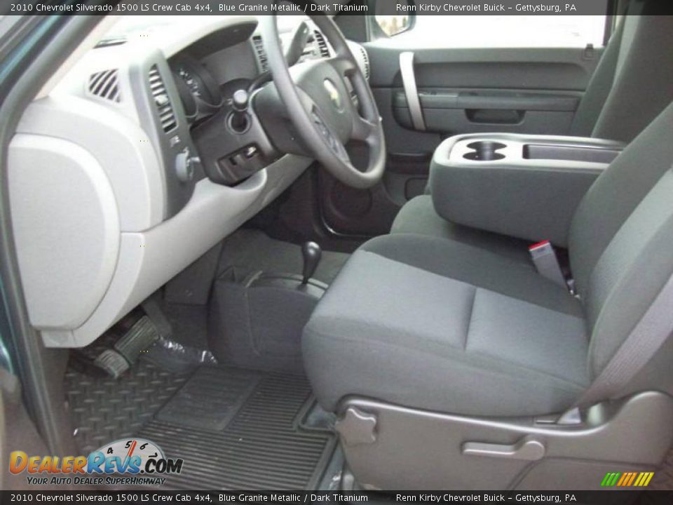 2010 Chevrolet Silverado 1500 LS Crew Cab 4x4 Blue Granite Metallic / Dark Titanium Photo #16