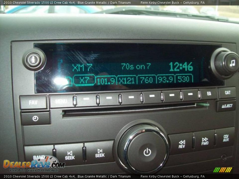 2010 Chevrolet Silverado 1500 LS Crew Cab 4x4 Blue Granite Metallic / Dark Titanium Photo #17
