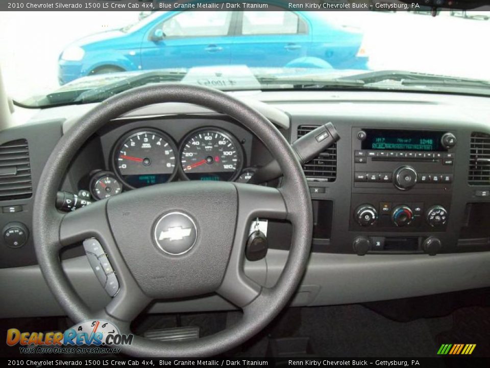 2010 Chevrolet Silverado 1500 LS Crew Cab 4x4 Blue Granite Metallic / Dark Titanium Photo #19