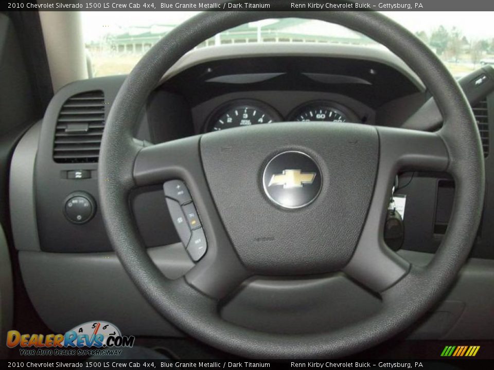 2010 Chevrolet Silverado 1500 LS Crew Cab 4x4 Blue Granite Metallic / Dark Titanium Photo #20