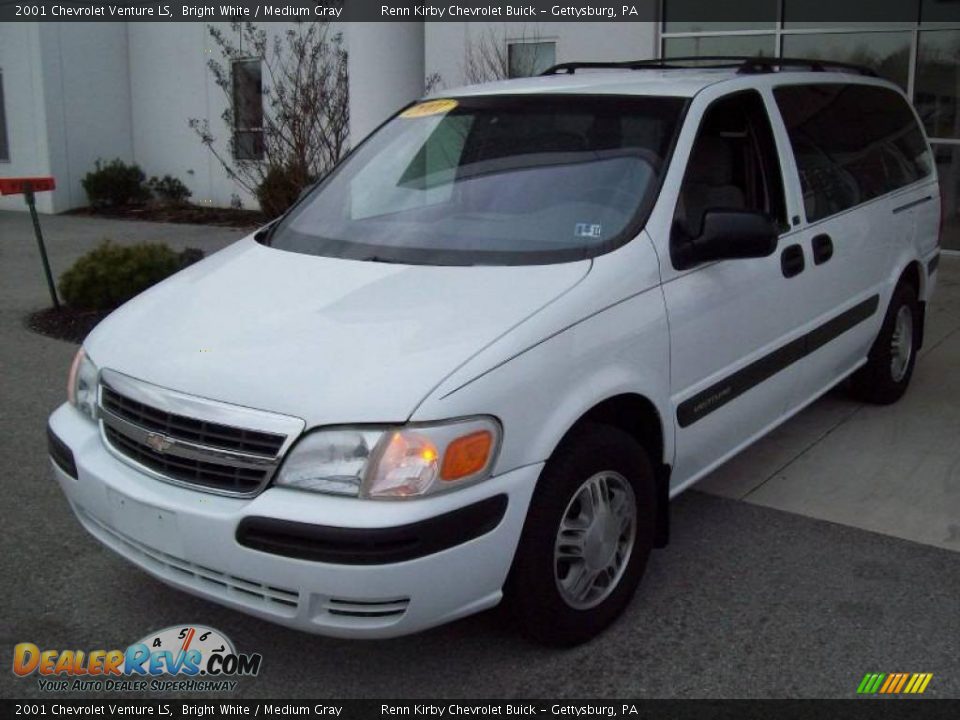 2001 Chevrolet Venture LS Bright White / Medium Gray Photo #10