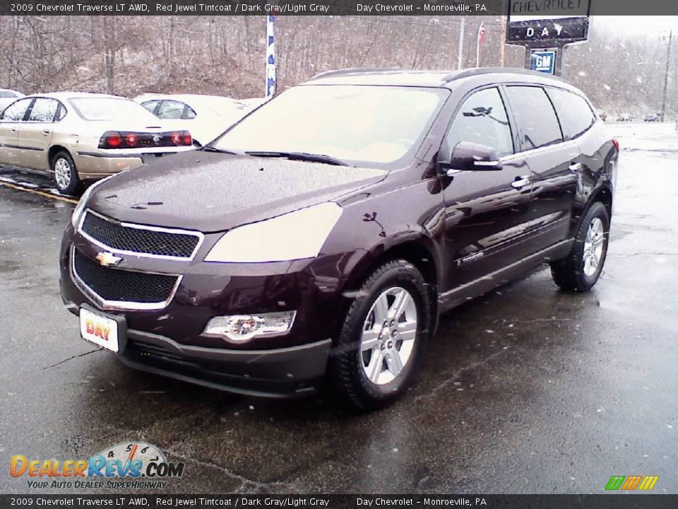 2009 Chevrolet Traverse LT AWD Red Jewel Tintcoat / Dark Gray/Light Gray Photo #1