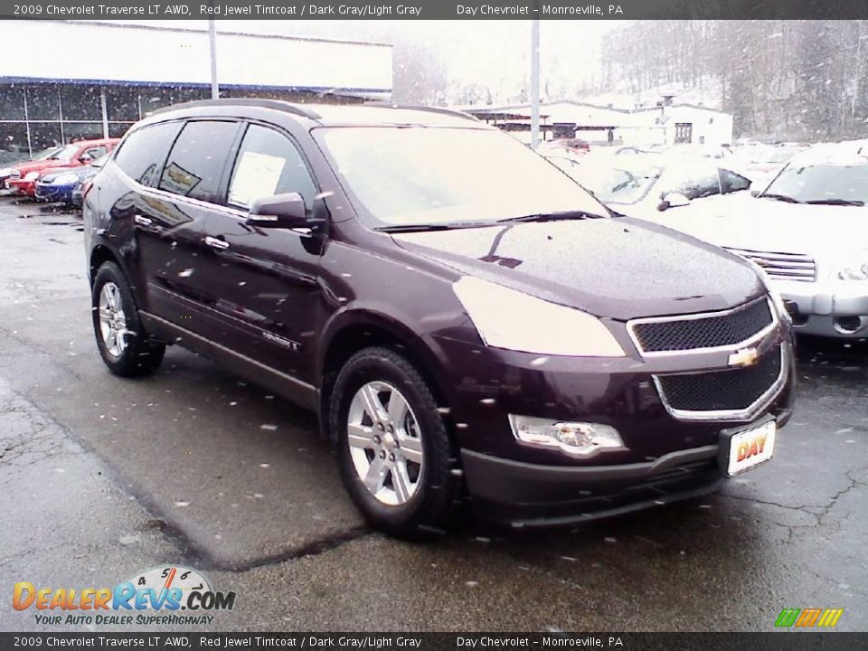 2009 Chevrolet Traverse LT AWD Red Jewel Tintcoat / Dark Gray/Light Gray Photo #2