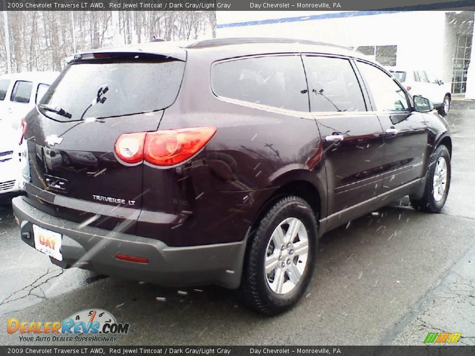 2009 Chevrolet Traverse LT AWD Red Jewel Tintcoat / Dark Gray/Light Gray Photo #3
