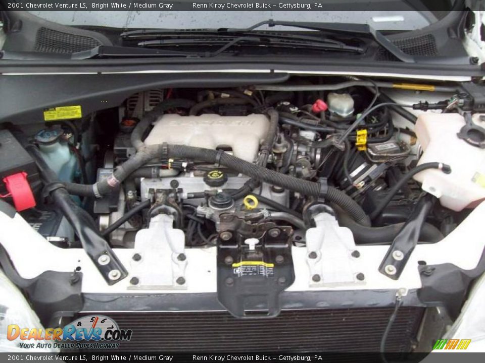 2001 Chevrolet Venture LS Bright White / Medium Gray Photo #15
