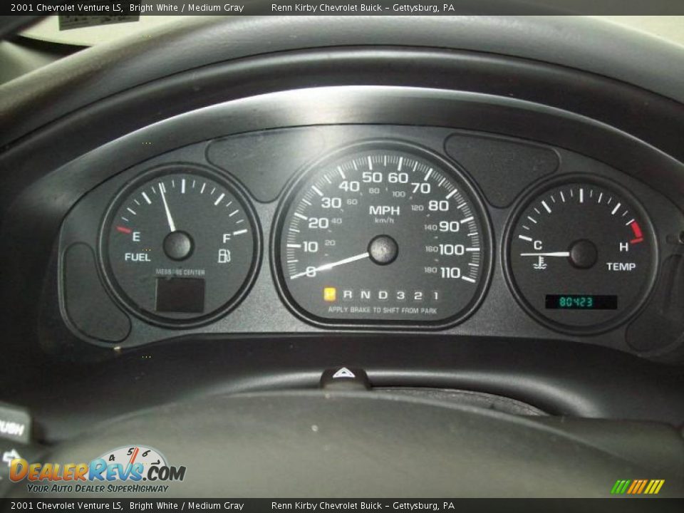 2001 Chevrolet Venture LS Bright White / Medium Gray Photo #19