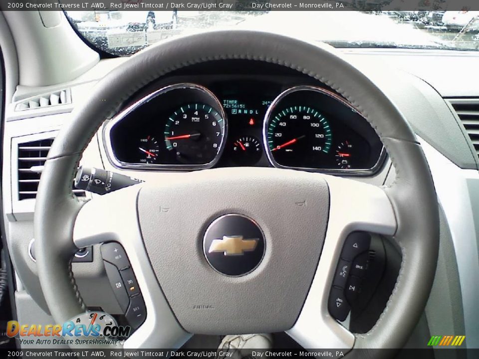 2009 Chevrolet Traverse LT AWD Red Jewel Tintcoat / Dark Gray/Light Gray Photo #15