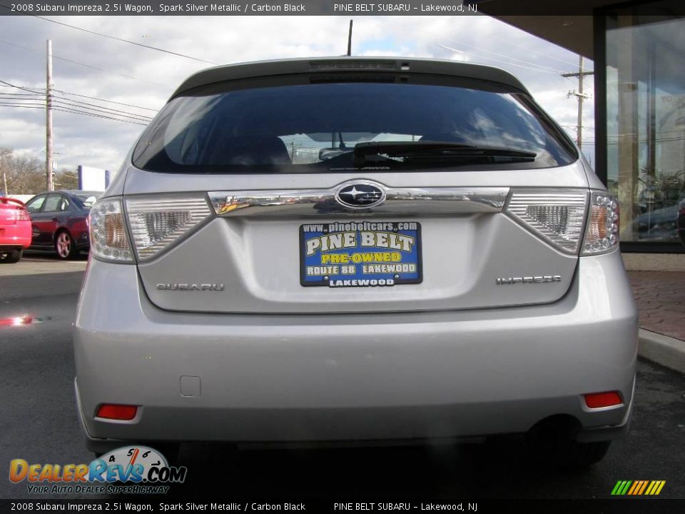 2008 Subaru Impreza 2.5i Wagon Spark Silver Metallic / Carbon Black Photo #5
