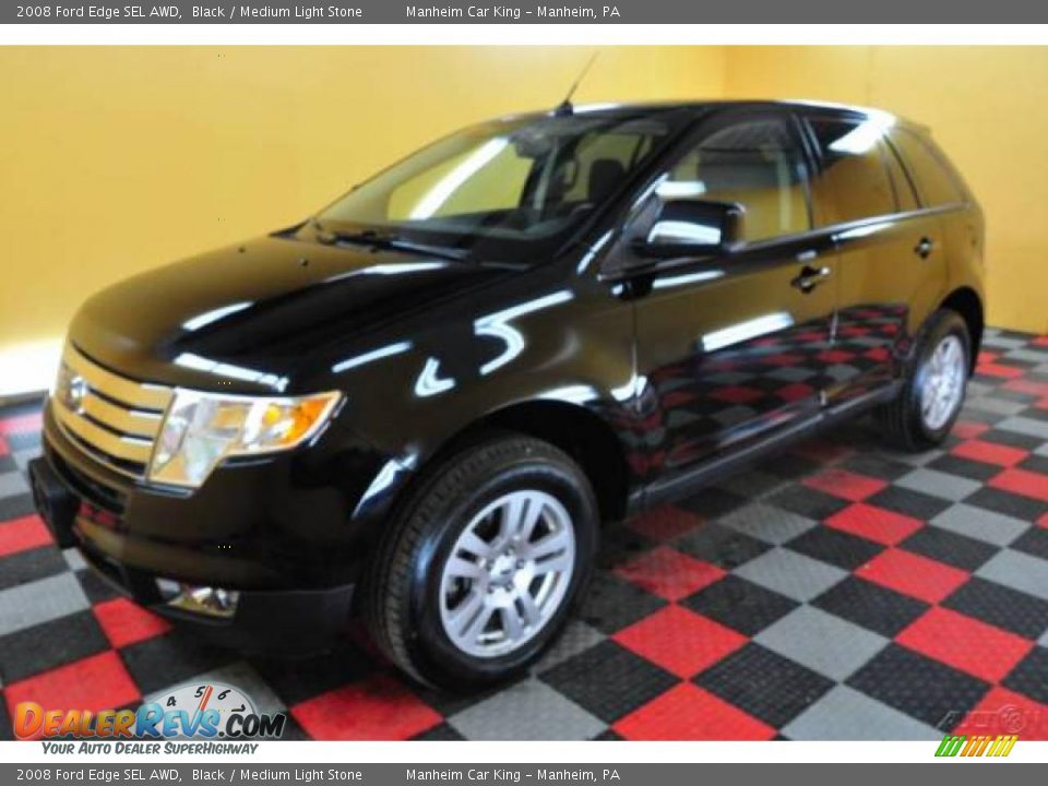 2008 Ford Edge SEL AWD Black / Medium Light Stone Photo #3
