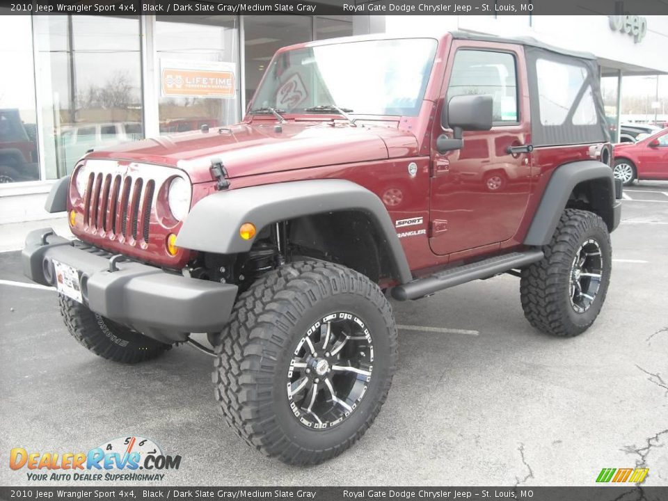 2010 Jeep Wrangler Sport 4x4 Black / Dark Slate Gray/Medium Slate Gray Photo #1