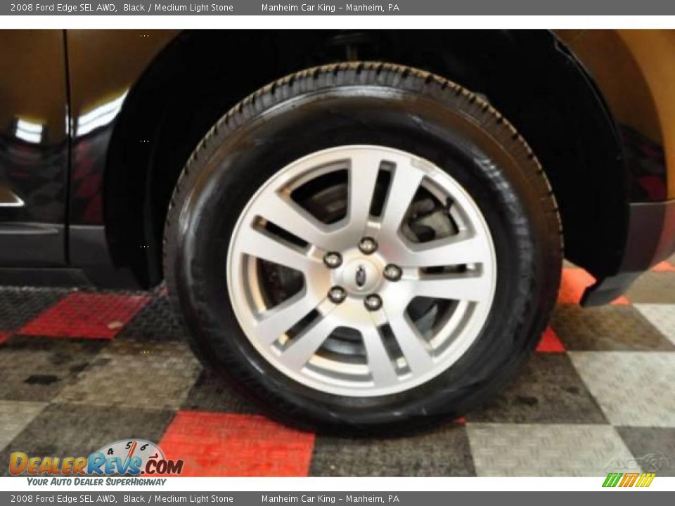 2008 Ford Edge SEL AWD Black / Medium Light Stone Photo #17