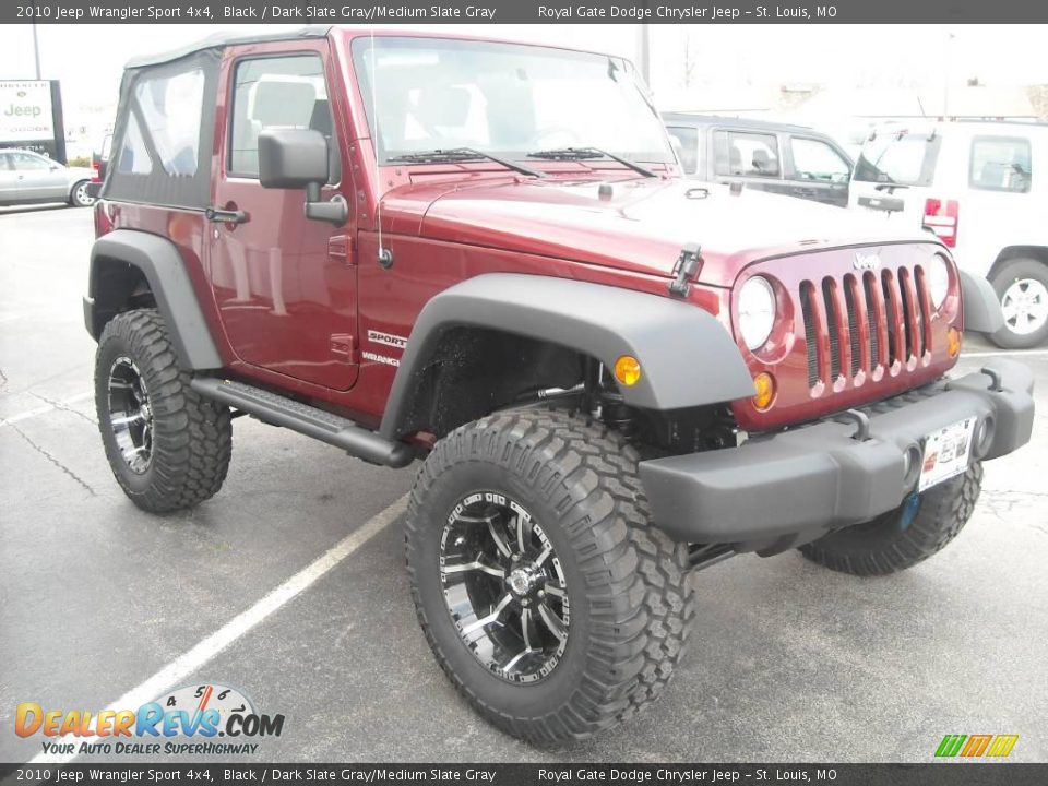 2010 Jeep Wrangler Sport 4x4 Black / Dark Slate Gray/Medium Slate Gray Photo #3