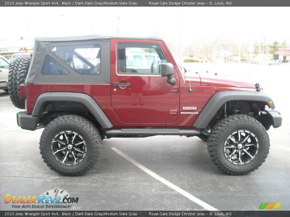 2010 Jeep Wrangler Sport 4x4 Black / Dark Slate Gray/Medium Slate Gray Photo #4