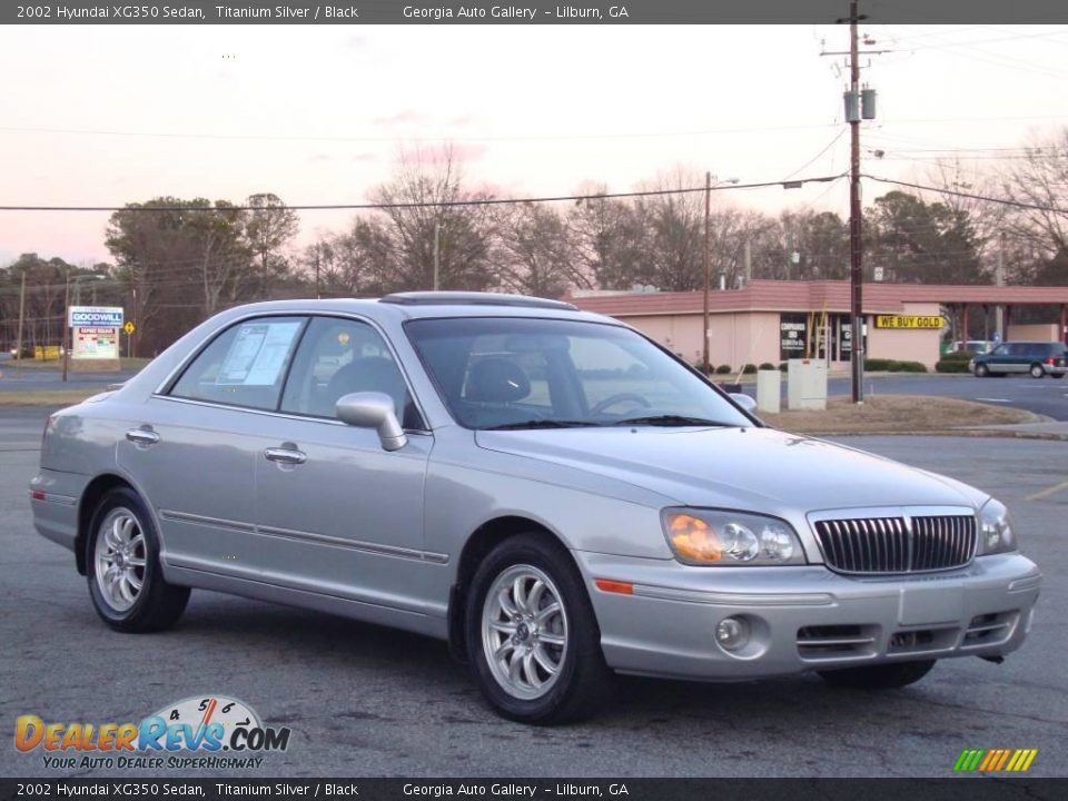 2002 Hyundai XG350 Sedan Titanium Silver / Black Photo #1