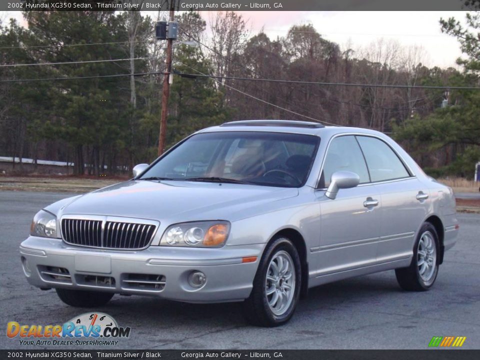 2002 Hyundai XG350 Sedan Titanium Silver / Black Photo #2