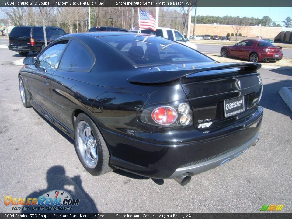 2004 Pontiac GTO Coupe Phantom Black Metallic / Red Photo #4