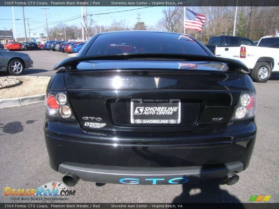 2004 Pontiac GTO Coupe Phantom Black Metallic / Red Photo #5