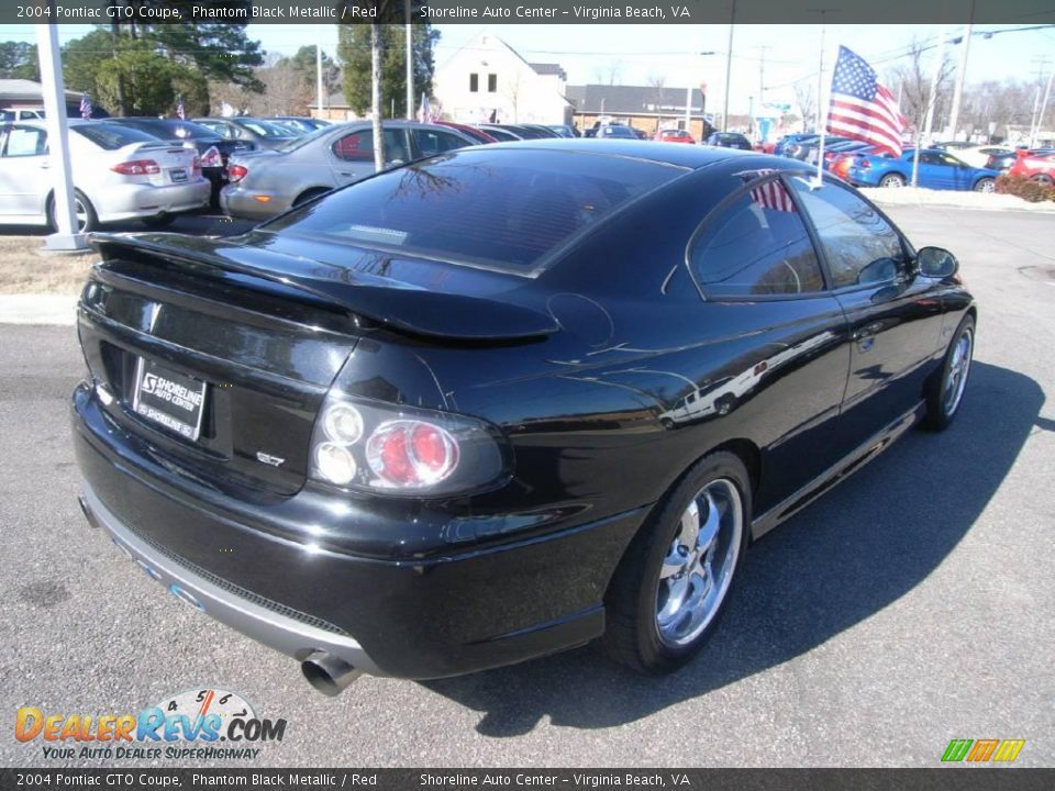 2004 Pontiac GTO Coupe Phantom Black Metallic / Red Photo #6