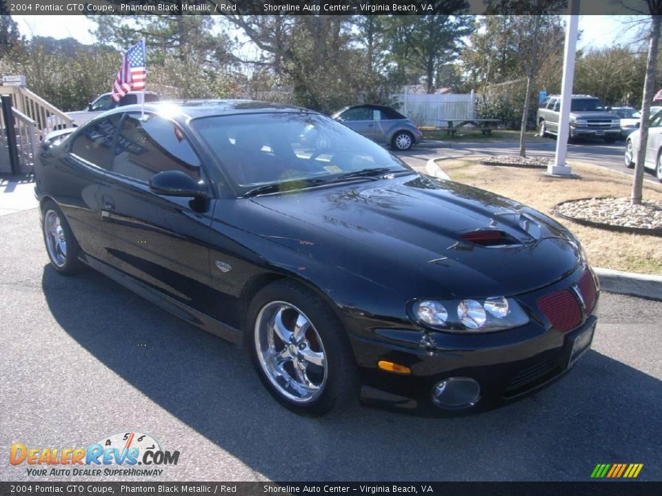 2004 Pontiac GTO Coupe Phantom Black Metallic / Red Photo #8