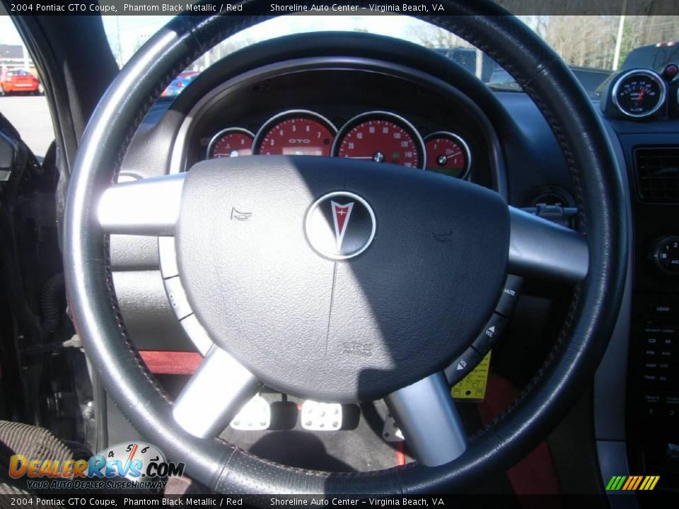 2004 Pontiac GTO Coupe Phantom Black Metallic / Red Photo #16