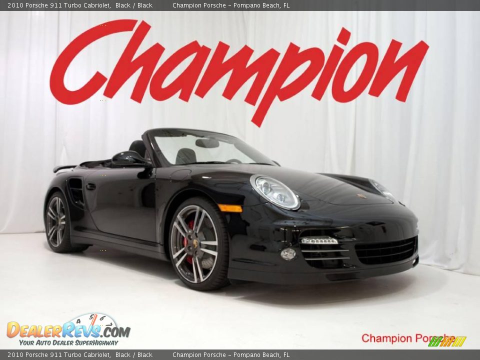 2010 Porsche 911 Turbo Cabriolet Black / Black Photo #1