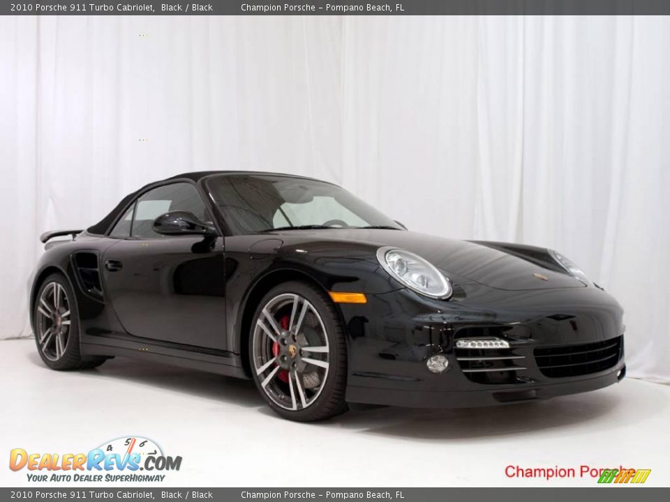 2010 Porsche 911 Turbo Cabriolet Black / Black Photo #2