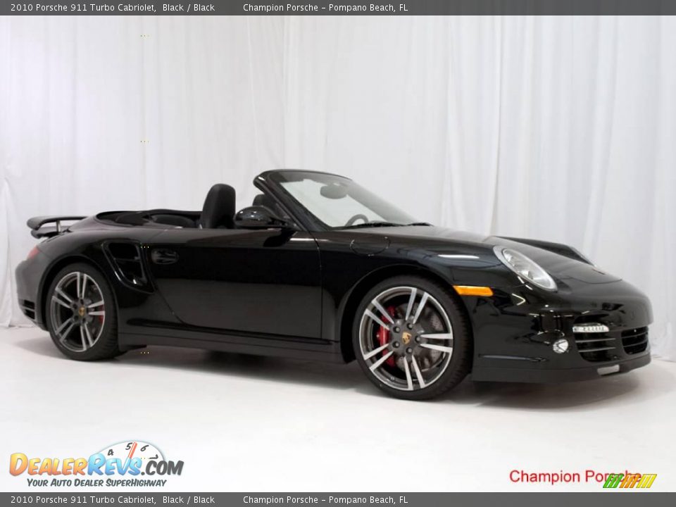 2010 Porsche 911 Turbo Cabriolet Black / Black Photo #3