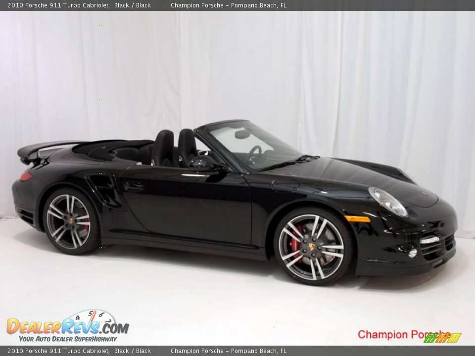2010 Porsche 911 Turbo Cabriolet Black / Black Photo #4
