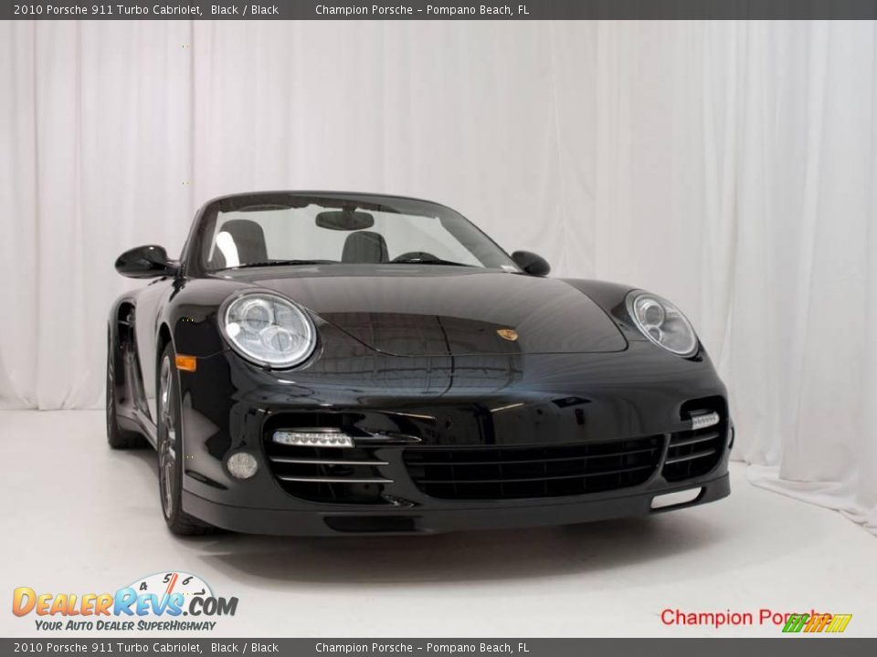 2010 Porsche 911 Turbo Cabriolet Black / Black Photo #8