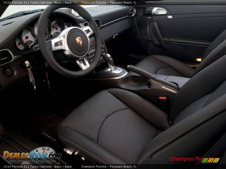 2010 Porsche 911 Turbo Cabriolet Black / Black Photo #9