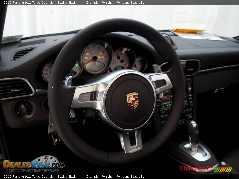 2010 Porsche 911 Turbo Cabriolet Black / Black Photo #13