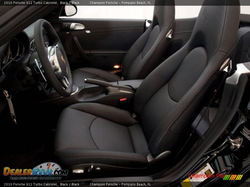 2010 Porsche 911 Turbo Cabriolet Black / Black Photo #14