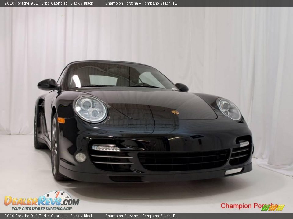 2010 Porsche 911 Turbo Cabriolet Black / Black Photo #19