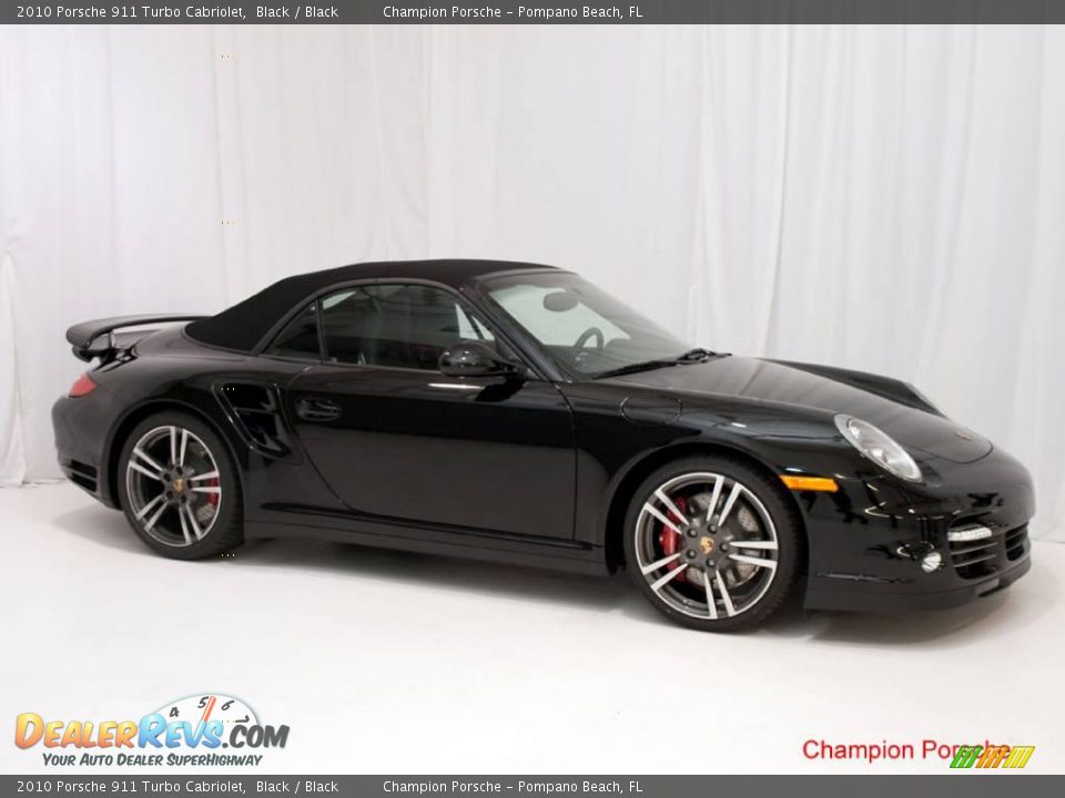 2010 Porsche 911 Turbo Cabriolet Black / Black Photo #21