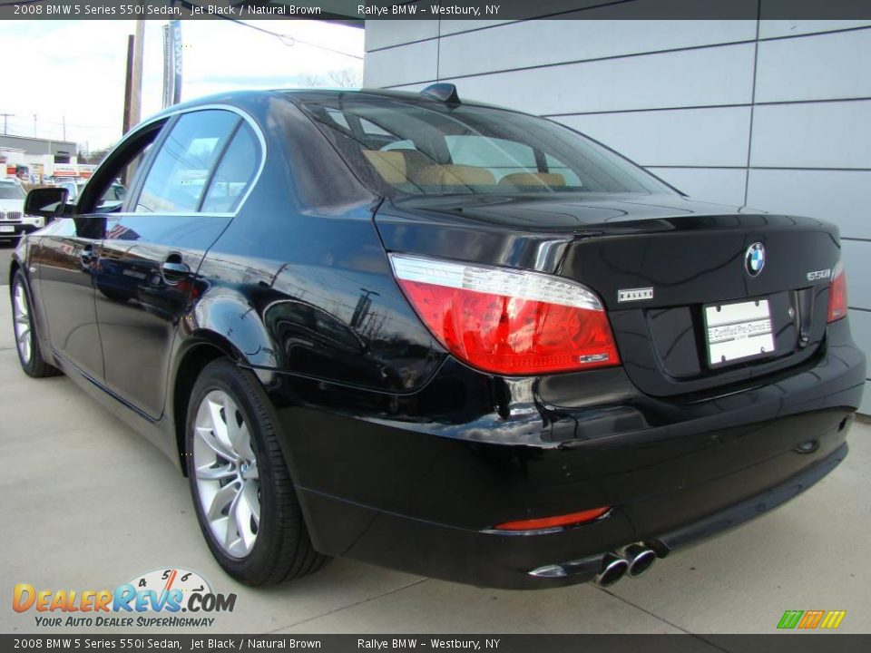 2008 BMW 5 Series 550i Sedan Jet Black / Natural Brown Photo #5