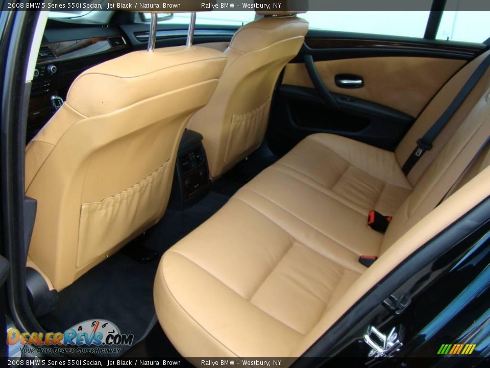 2008 BMW 5 Series 550i Sedan Jet Black / Natural Brown Photo #10