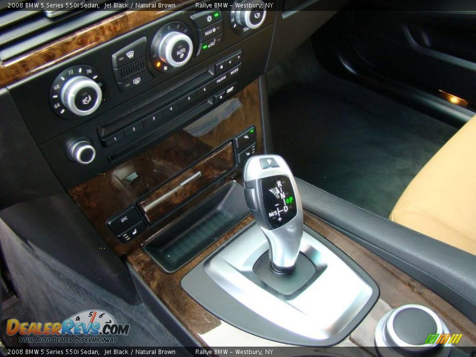 2008 BMW 5 Series 550i Sedan Jet Black / Natural Brown Photo #14
