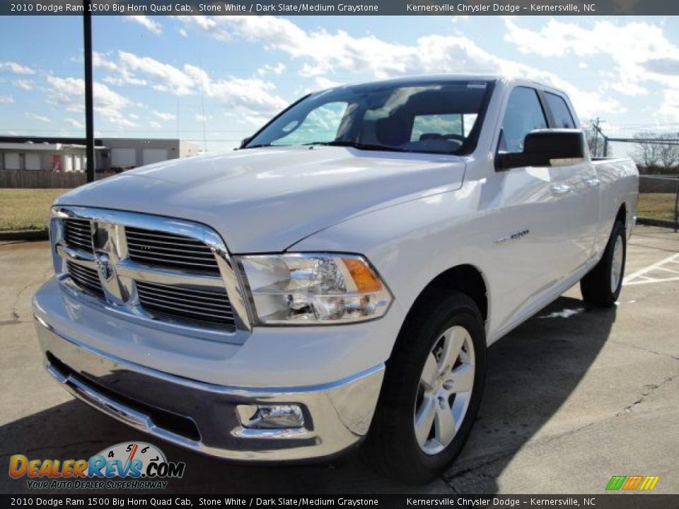 2010 Dodge Ram 1500 Big Horn Quad Cab Stone White / Dark Slate/Medium Graystone Photo #1