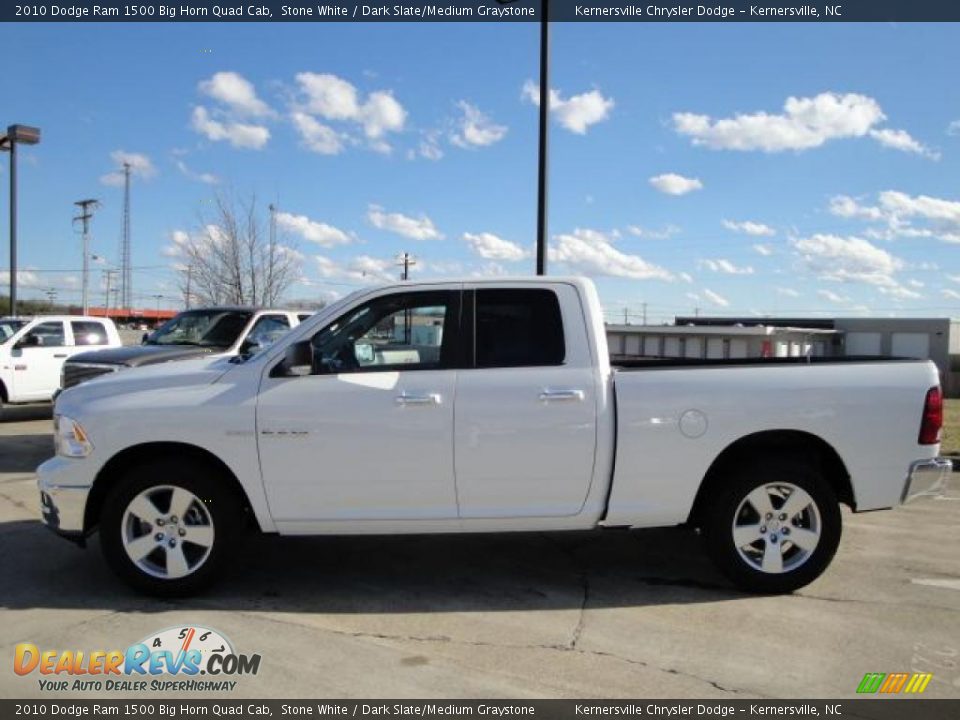 2010 Dodge Ram 1500 Big Horn Quad Cab Stone White / Dark Slate/Medium Graystone Photo #2